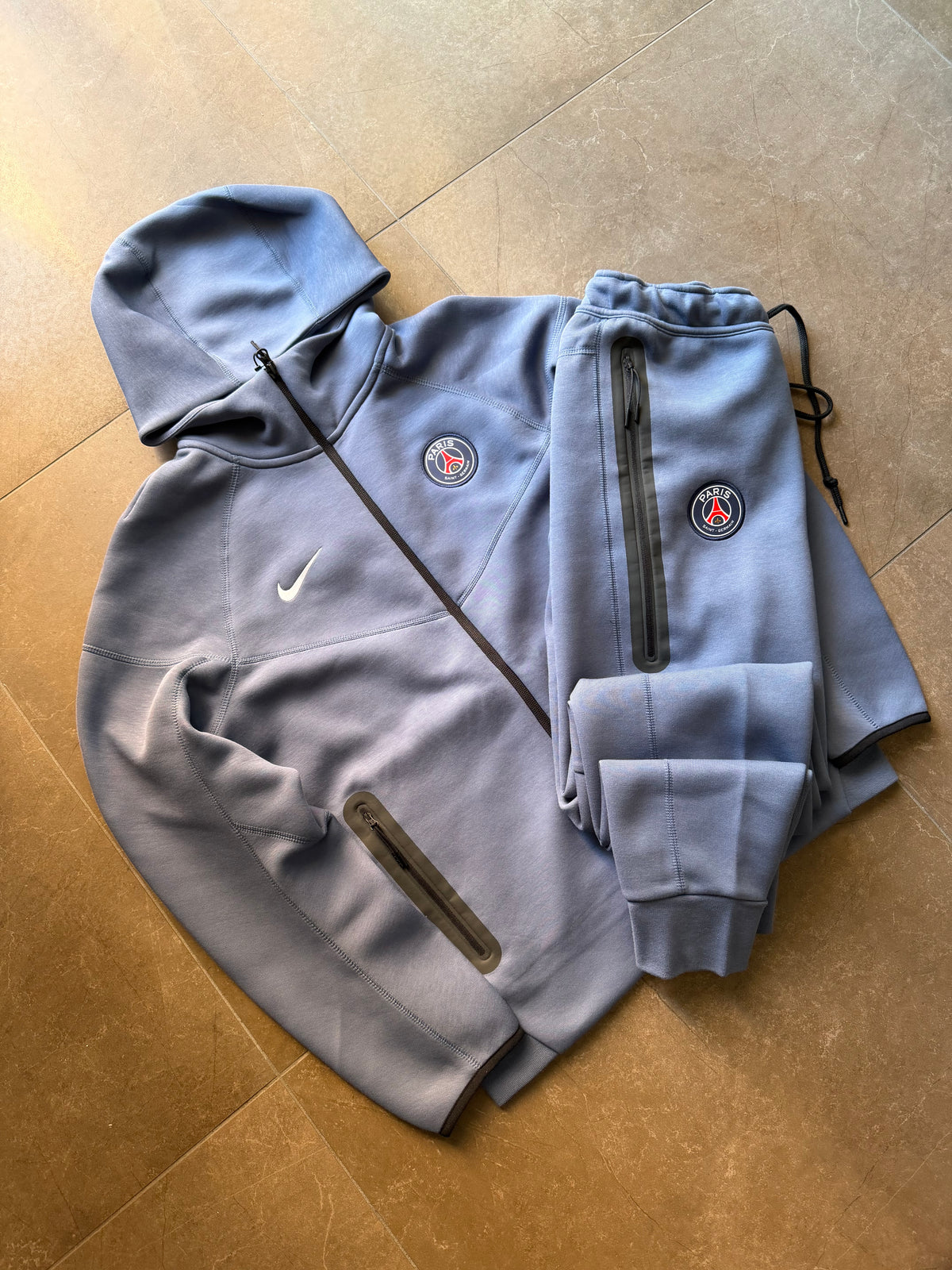 Tuta Completa Nike Tech Fleece PSG Blue