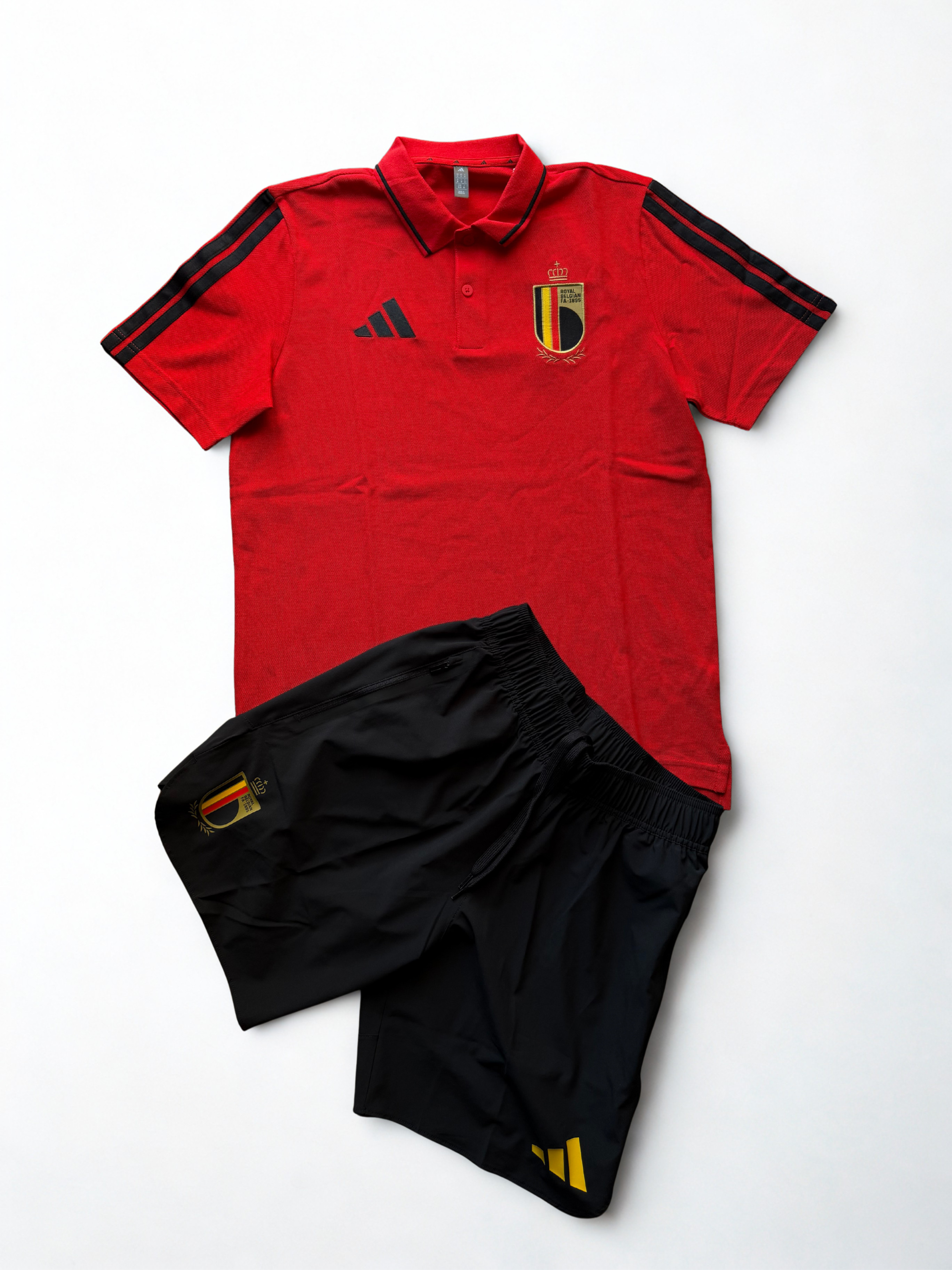 Completo Adidas Belgio DNA Polo Rossa