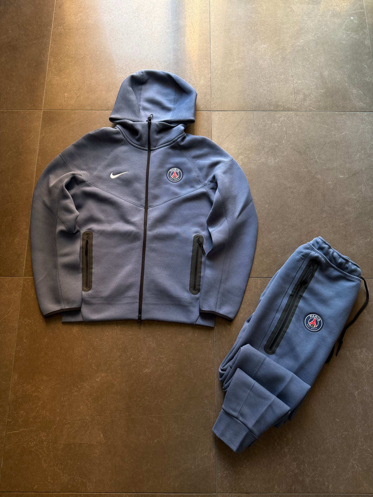 Tuta Completa Nike Tech Fleece PSG Blue