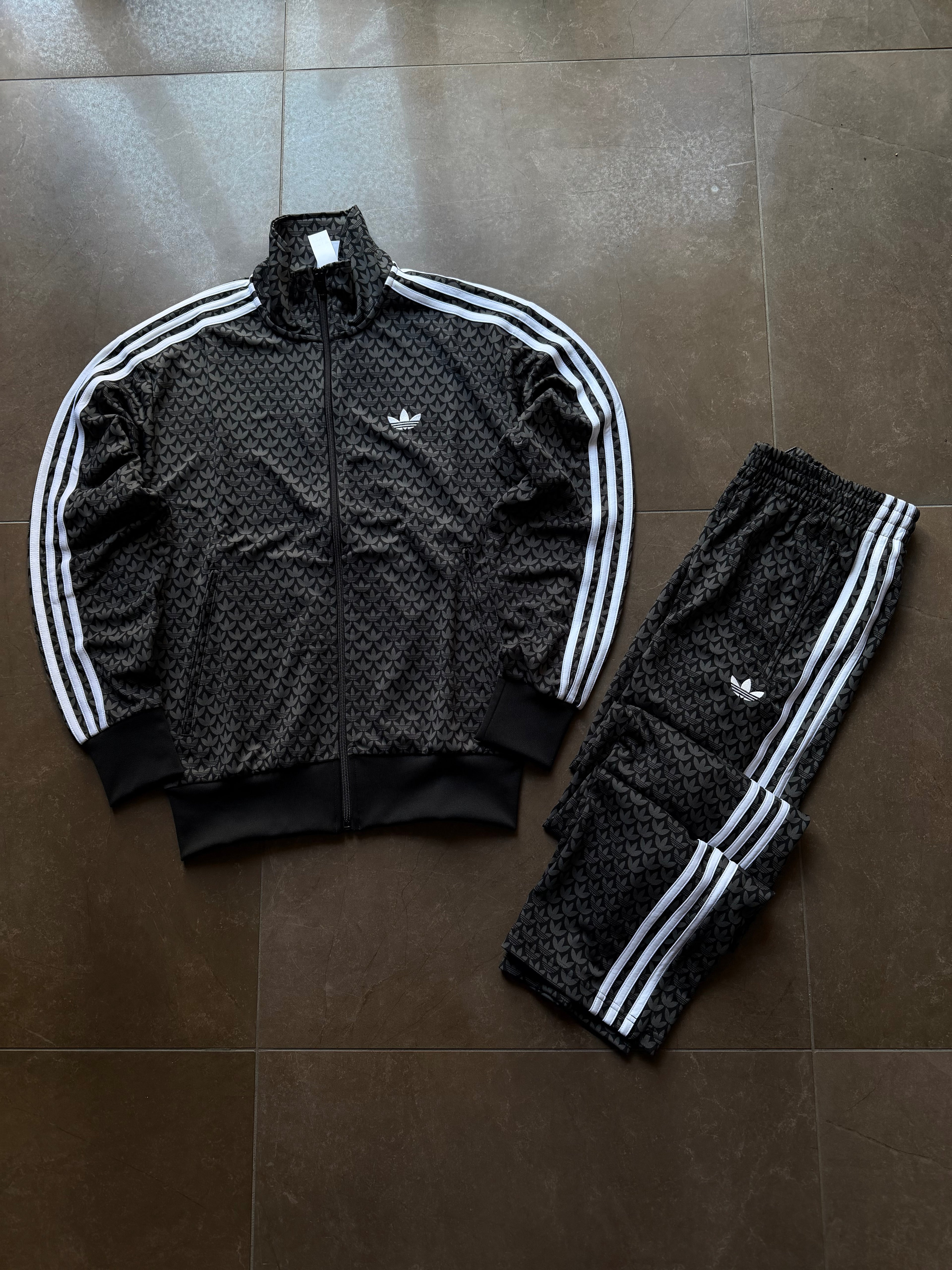 Tuta Completa Adidas Firebird Black Monogram