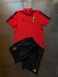 Completo Adidas Belgio DNA Polo Rossa