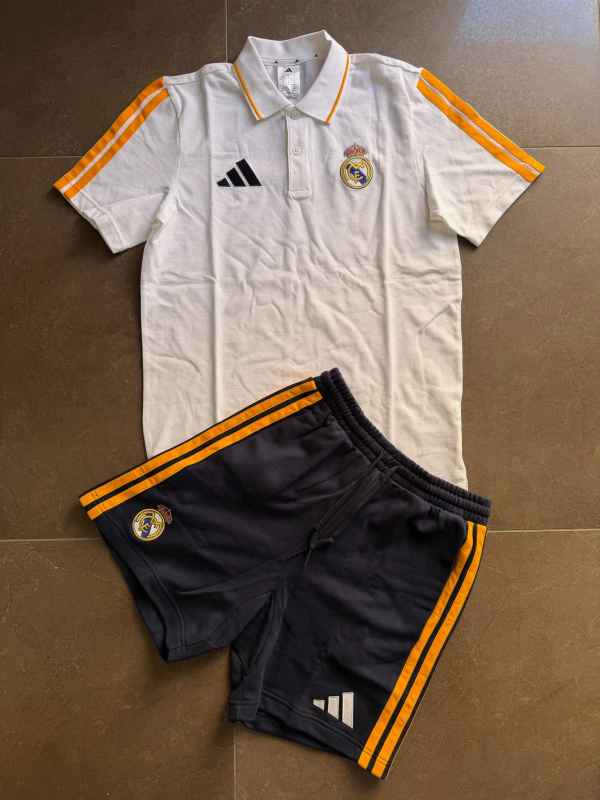 Completo Adidas Real Madrid DNA Polo White